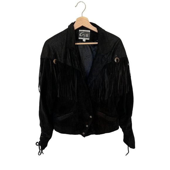 G-III Jackets & Blazers - Leather G-III Global Identity Fringe Western Jacket Women's Size Large Vintage